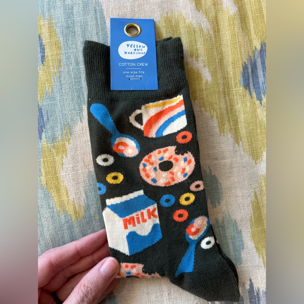 NWT Breakfast Print Men’s Socks
